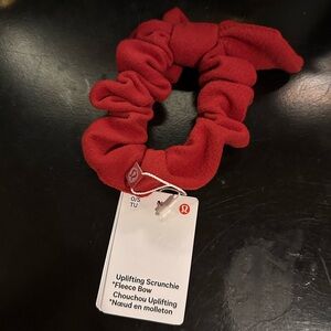 NWT Lululemon Red Fleece Scrunchie